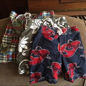 Bundle of Boys Swim Trunks Size 18-24 mo
